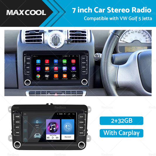 32GB 7inch Android 11 Car GPS WiFi Apple CarPlay Stereo Radio Suitable For VW Golf-0