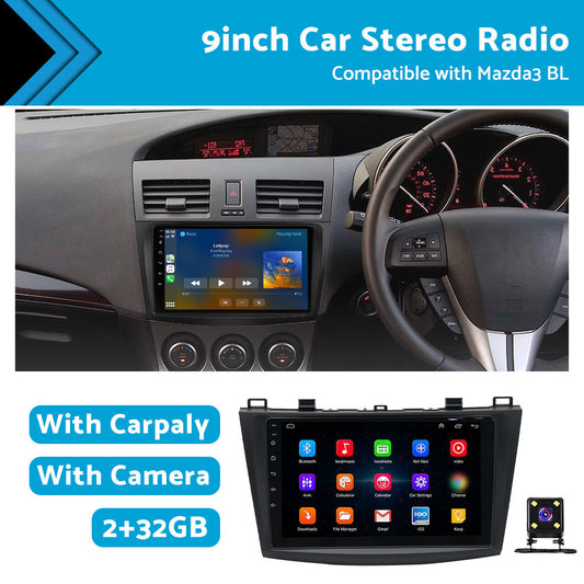 32GB Android Apple Carplay Stereo Radio 9inch Head Unit GPS Suitable For Mazda 3 BL-0