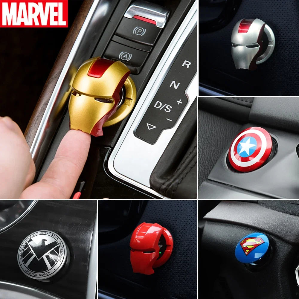 Iron Man Car Start Switch Cover Sticker-0