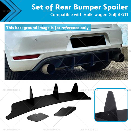 Rear Bumper Lip Diffuser Spoiler Suitable For VW Golf 6 MK6 GTI 2010-2014-0